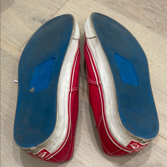 Vans Bold Red Canvas Shoes - Picture 6 of 6